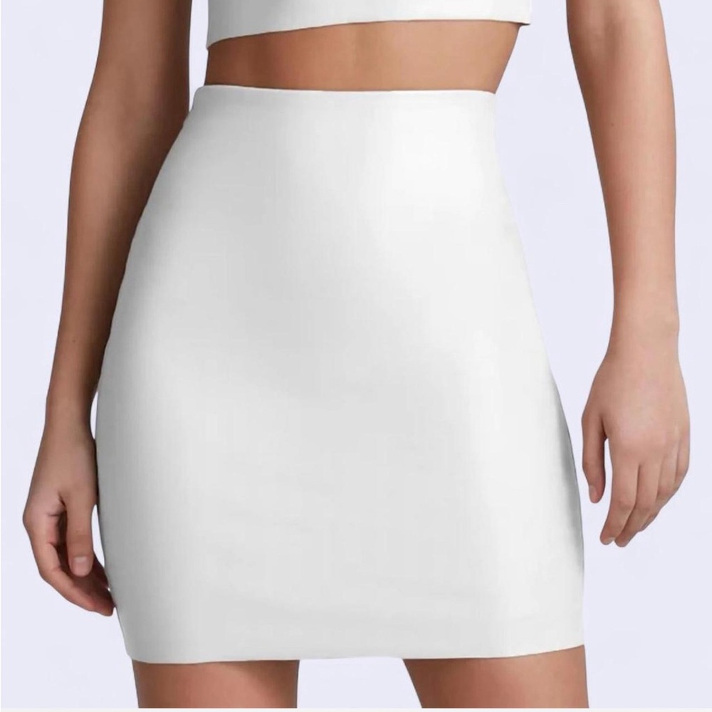 Commando Faux Leather White Mini Skort NEW